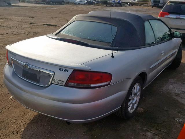 1C3EL75R65N622047 - 2005 CHRYSLER SEBRING GT SILVER photo 4