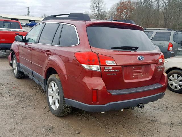 4S4BRDLC8E2246264 - 2014 SUBARU OUTBACK 3. RED photo 3