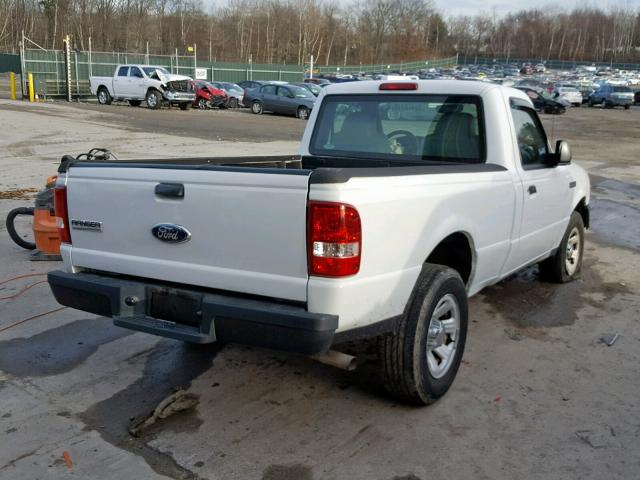 1FTYR10D87PA94387 - 2007 FORD RANGER WHITE photo 4