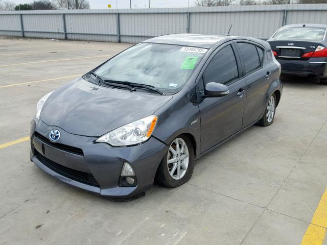 JTDKDTB32C1525971 - 2012 TOYOTA PRIUS C GRAY photo 2