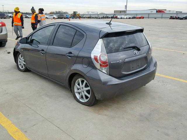 JTDKDTB32C1525971 - 2012 TOYOTA PRIUS C GRAY photo 3