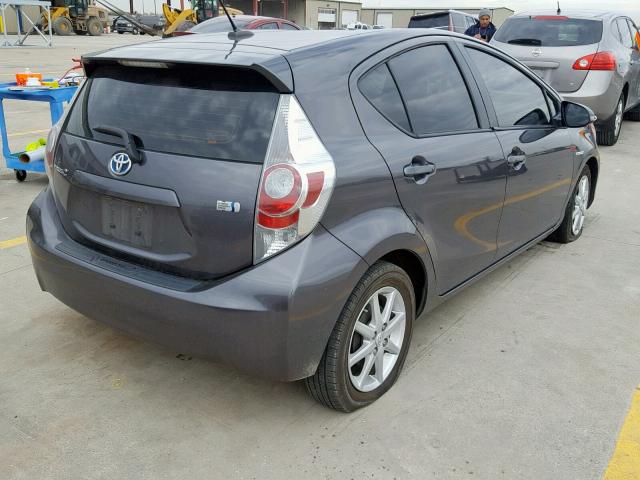 JTDKDTB32C1525971 - 2012 TOYOTA PRIUS C GRAY photo 4