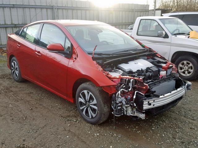 JTDKARFP9J3075312 - 2018 TOYOTA PRIUS PRIM RED photo 1