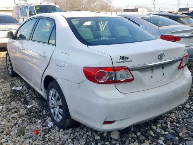 2T1BU4EE7DC071006 - 2013 TOYOTA COROLLA BA WHITE photo 3