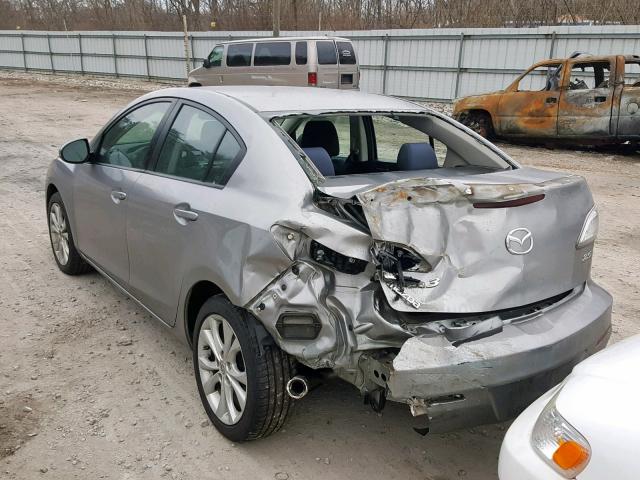 JM1BL1U59B1369223 - 2011 MAZDA 3 S SILVER photo 3