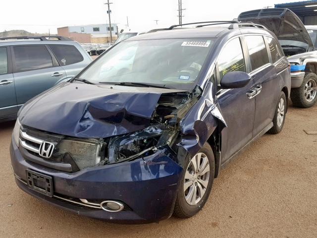 5FNRL5H35GB103128 - 2016 HONDA ODYSSEY SE BLUE photo 9