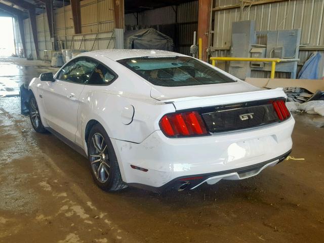 1FA6P8CF0G5309314 - 2016 FORD MUSTANG GT WHITE photo 3