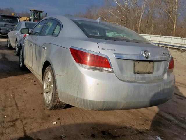 1G4GC5EG9AF197107 - 2010 BUICK LACROSSE C SILVER photo 3