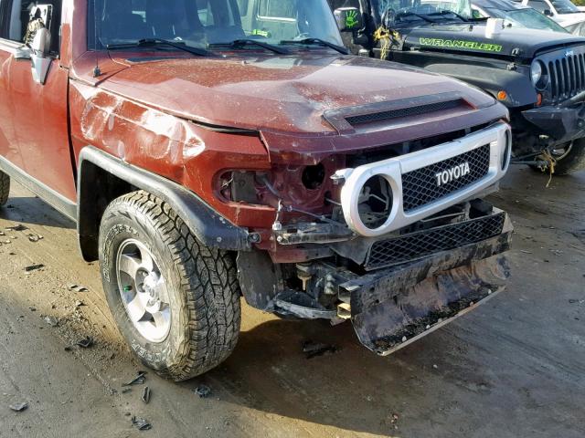 JTEBU11F08K004826 - 2008 TOYOTA FJ CRUISER RED photo 9