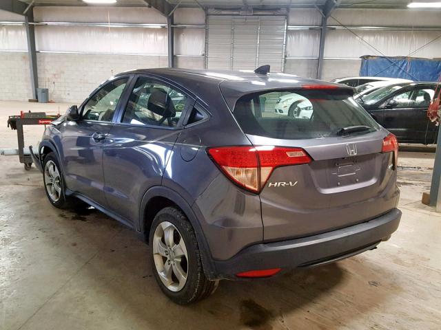 3CZRU6H39GM707872 - 2016 HONDA HR-V LX GRAY photo 3