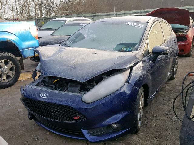 3FADP4GX6GM111222 - 2016 FORD FIESTA ST BLUE photo 2