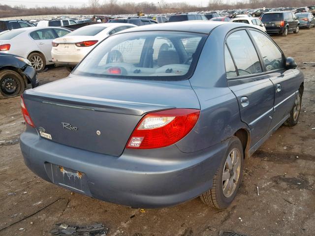 KNADC123416062986 - 2001 KIA RIO BLUE photo 4