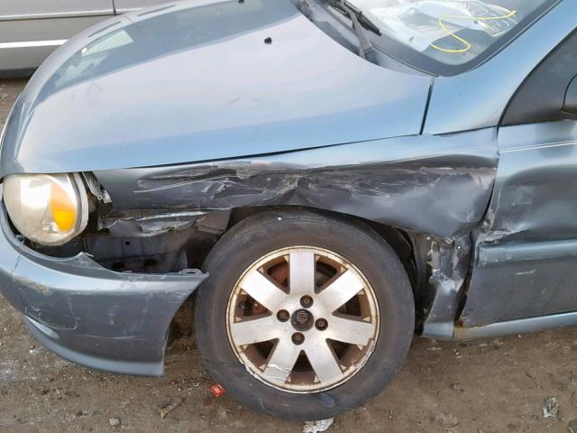 KNADC123416062986 - 2001 KIA RIO BLUE photo 9