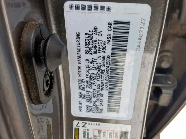 5Y2SL65898Z415035 - 2008 PONTIAC VIBE GRAY photo 10