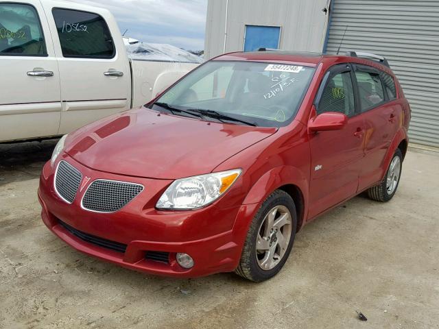 5Y2SL63895Z436014 - 2005 PONTIAC VIBE MAROON photo 2