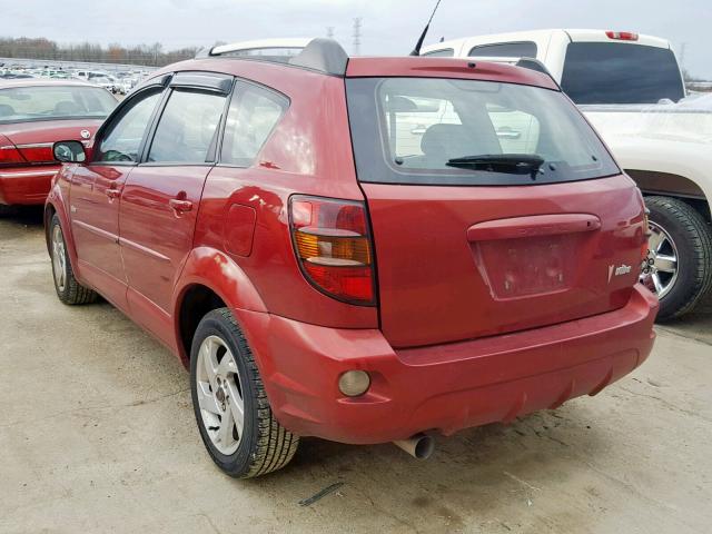 5Y2SL63895Z436014 - 2005 PONTIAC VIBE MAROON photo 3