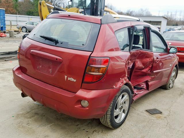 5Y2SL63895Z436014 - 2005 PONTIAC VIBE MAROON photo 4