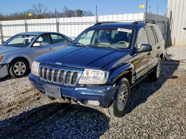 1J8GW58N62C331217 - 2002 JEEP GRAND CHER BLUE photo 2