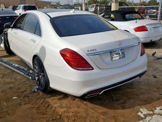 WDDUG8CB0EA023939 - 2014 MERCEDES-BENZ S 550 WHITE photo 3