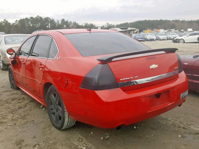 2G1WC57M991164008 - 2009 CHEVROLET IMPALA 2LT RED photo 3