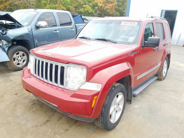 1J8GP58K28W103810 - 2008 JEEP LIBERTY LI RED photo 2