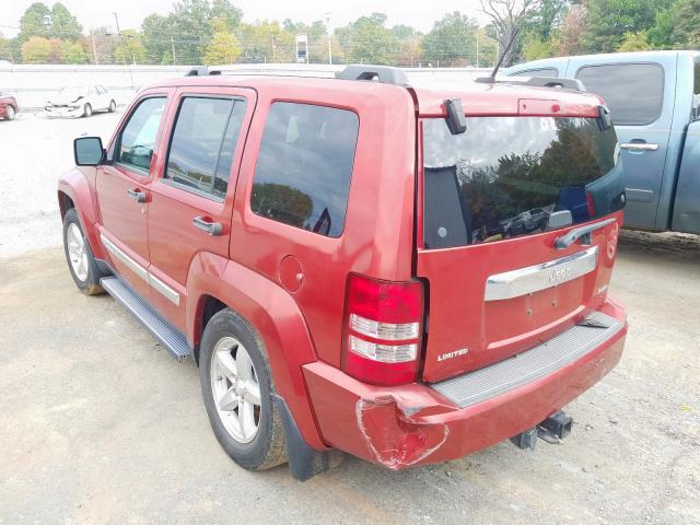 1J8GP58K28W103810 - 2008 JEEP LIBERTY LI RED photo 3