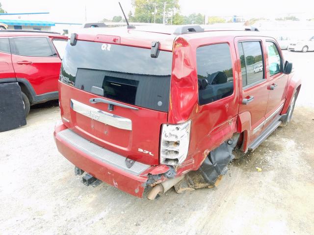 1J8GP58K28W103810 - 2008 JEEP LIBERTY LI RED photo 4