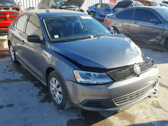 3VW2K7AJ9EM329932 - 2014 VOLKSWAGEN JETTA BASE GRAY photo 1