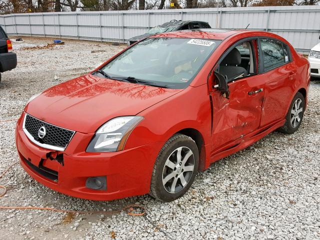 3N1AB6AP9CL688510 - 2012 NISSAN SENTRA 2.0 RED photo 2