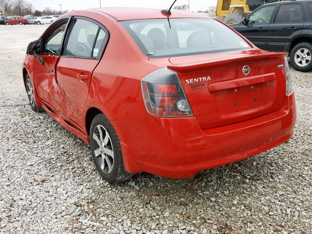 3N1AB6AP9CL688510 - 2012 NISSAN SENTRA 2.0 RED photo 3