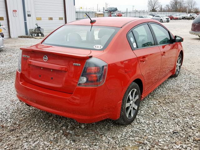 3N1AB6AP9CL688510 - 2012 NISSAN SENTRA 2.0 RED photo 4