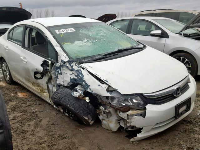 2HGFB2F42CH114223 - 2012 HONDA CIVIC LX WHITE photo 1