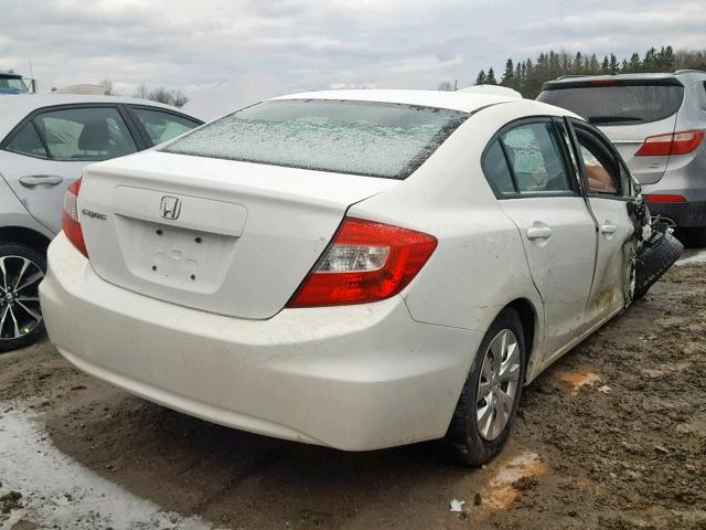 2HGFB2F42CH114223 - 2012 HONDA CIVIC LX WHITE photo 4