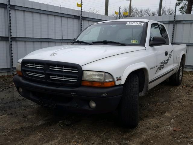 1B7GL22X8WS623519 - 1998 DODGE DAKOTA WHITE photo 2