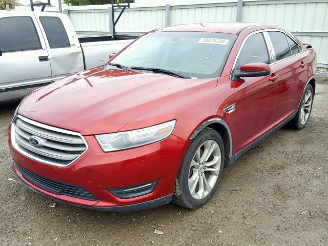 1FAHP2E86DG228788 - 2013 FORD TAURUS SEL RED photo 2