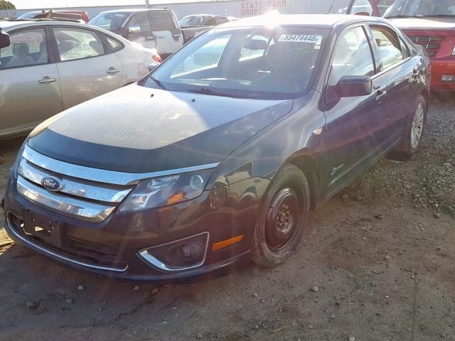 3FADP0L34AR355781 - 2010 FORD FUSION HYB BLACK photo 2