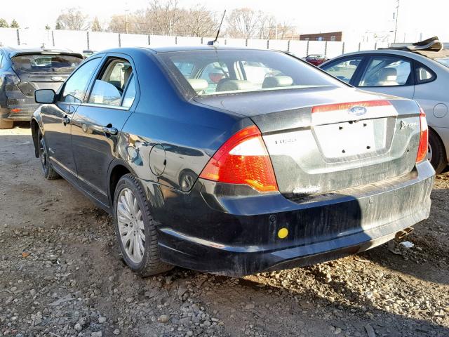 3FADP0L34AR355781 - 2010 FORD FUSION HYB BLACK photo 3