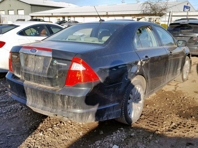 3FADP0L34AR355781 - 2010 FORD FUSION HYB BLACK photo 4