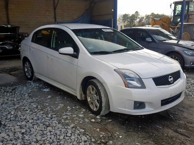 3N1AB6AP9CL641235 - 2012 NISSAN SENTRA 2.0 WHITE photo 1