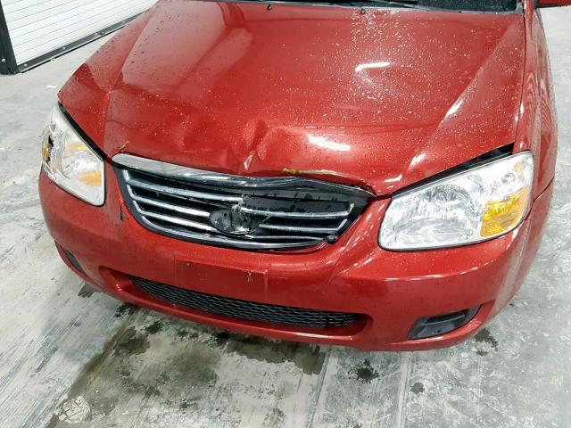 KNAFE121185507394 - 2008 KIA SPECTRA EX RED photo 9