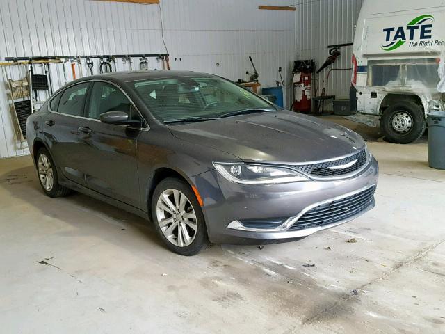 1C3CCCAB2FN569101 - 2015 CHRYSLER 200 LIMITE GRAY photo 1