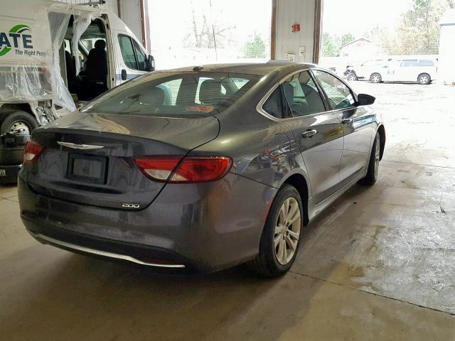 1C3CCCAB2FN569101 - 2015 CHRYSLER 200 LIMITE GRAY photo 4