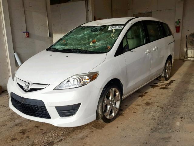 JM1CR2W3XA0385665 - 2010 MAZDA 5 WHITE photo 2