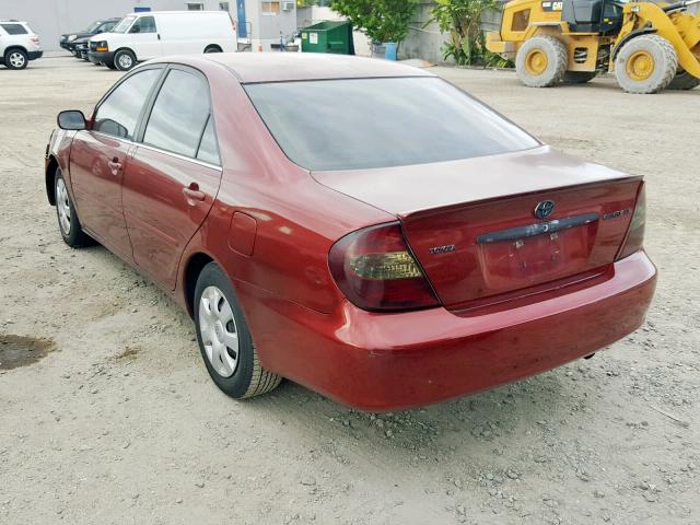 4T1BE32K73U256784 - 2003 TOYOTA CAMRY RED photo 3