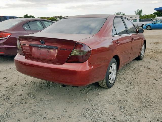 4T1BE32K73U256784 - 2003 TOYOTA CAMRY RED photo 4