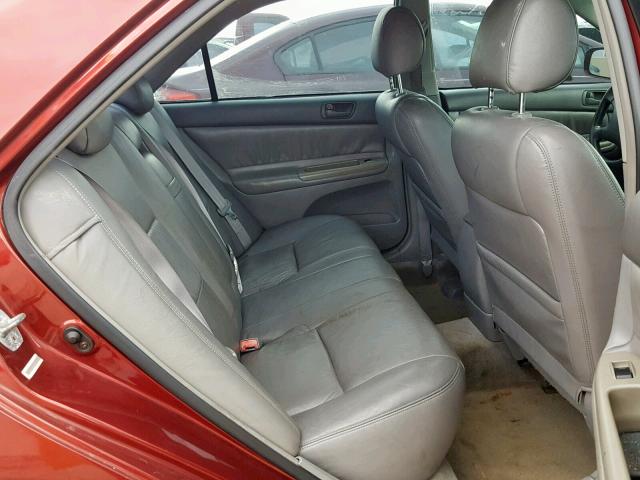 4T1BE32K73U256784 - 2003 TOYOTA CAMRY RED photo 6