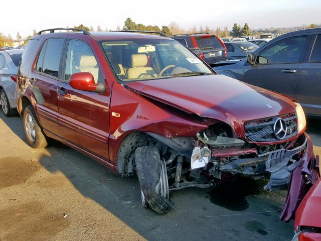 4JGAB54E3YA196728 - 2000 MERCEDES-BENZ ML 320 MAROON photo 1