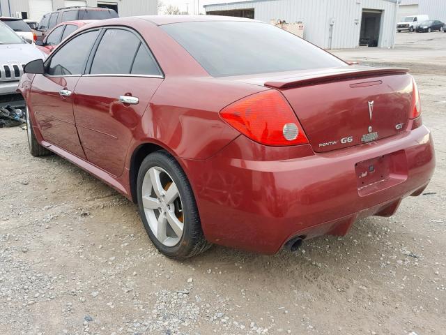 1G2ZH57N984184684 - 2008 PONTIAC G6 GT BURGUNDY photo 3