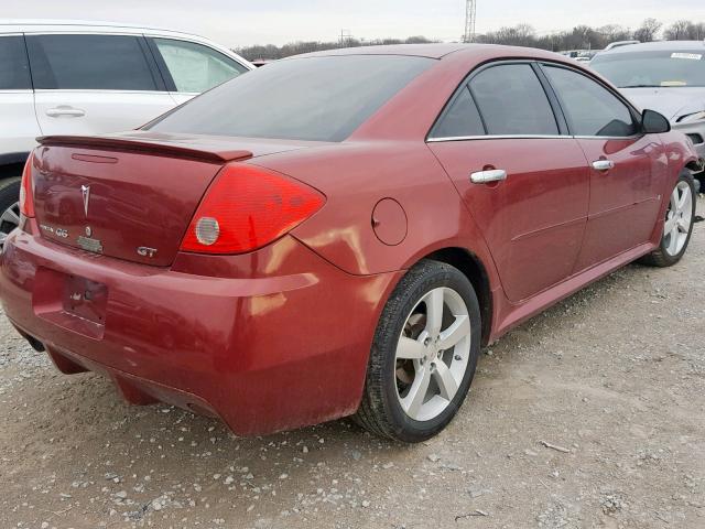 1G2ZH57N984184684 - 2008 PONTIAC G6 GT BURGUNDY photo 4