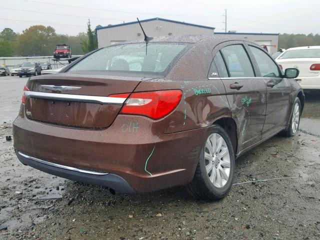 1C3CCBBBXDN597041 - 2013 CHRYSLER 200 TOURIN BROWN photo 4